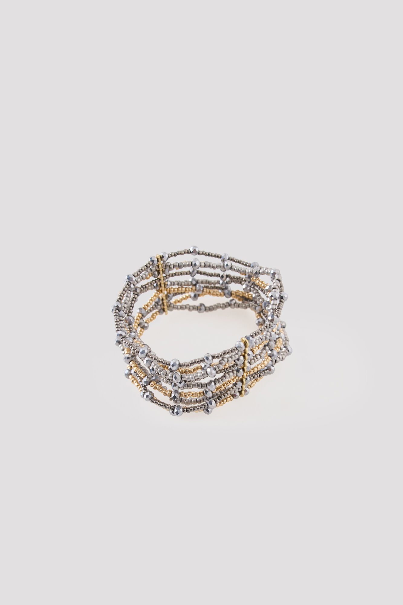 Cortefiel Pulsera cristales metalizados