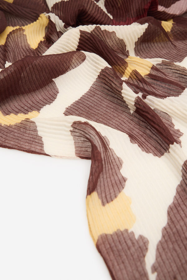 Cortefiel Fular plisado Brown