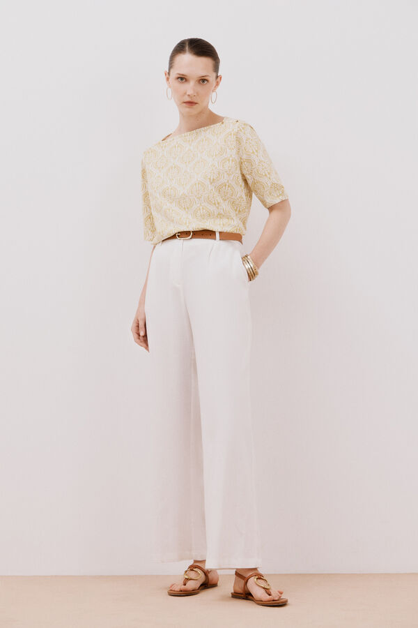 Cortefiel Camiseta b&aacute;sica escote barco Multicolor