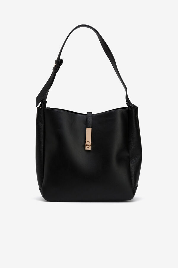 Vilanova Mala de ombro de couro sint&eacute;tico Preto