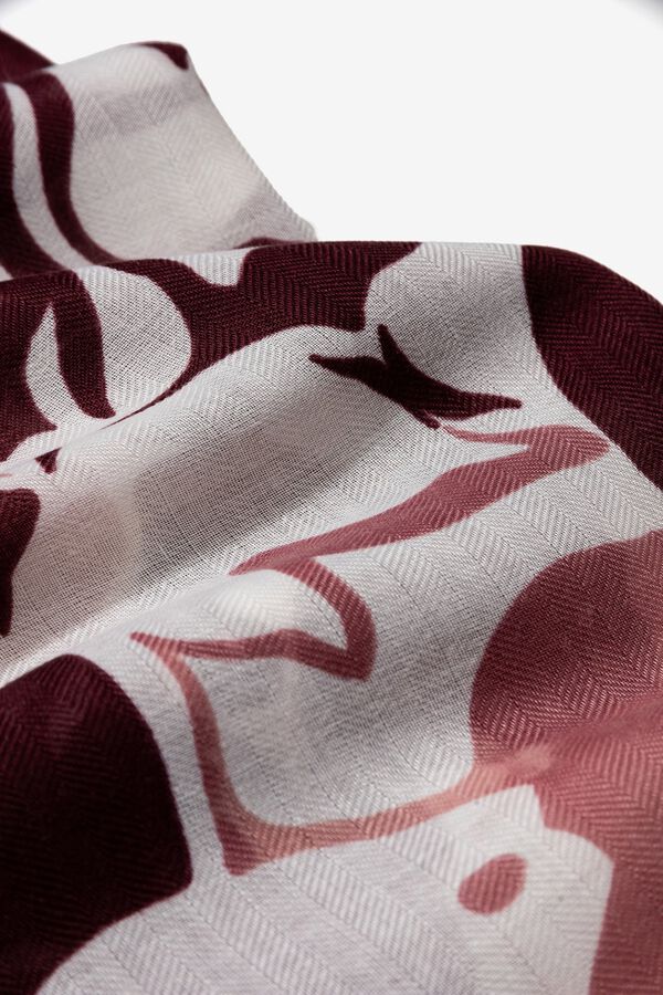 Vilanova Floral print scarf Brown