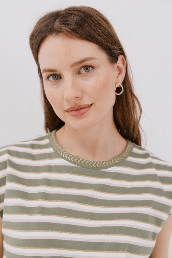 Cortefiel V-neck t-shirt Green