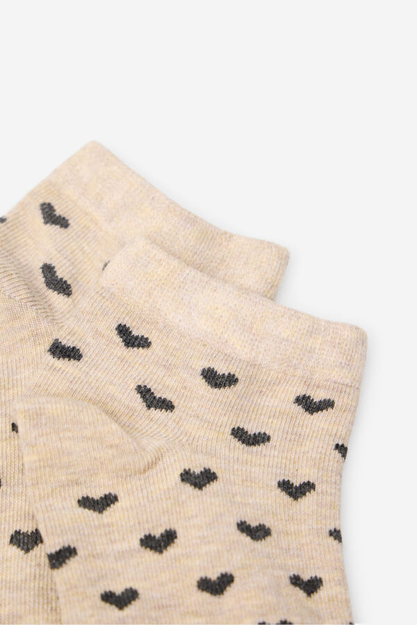 Cortefiel Short heart socks Nude