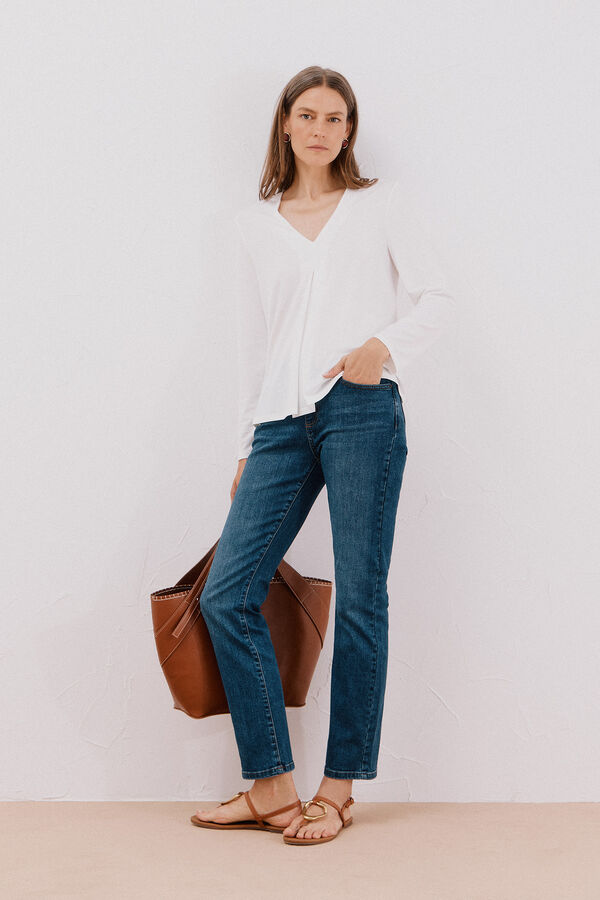 Cortefiel Cesta com costura Castanho