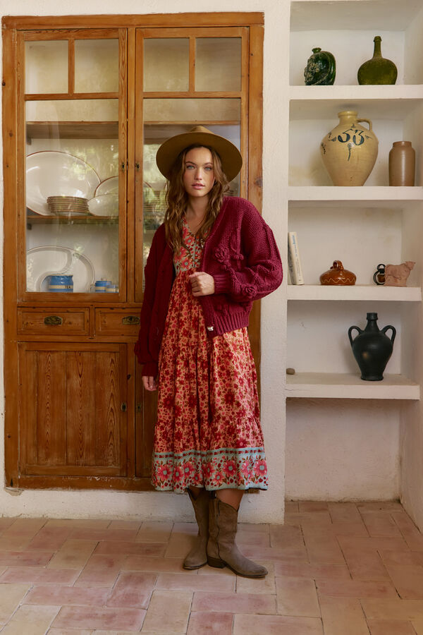 Jaase Cárdigan de punto Vino