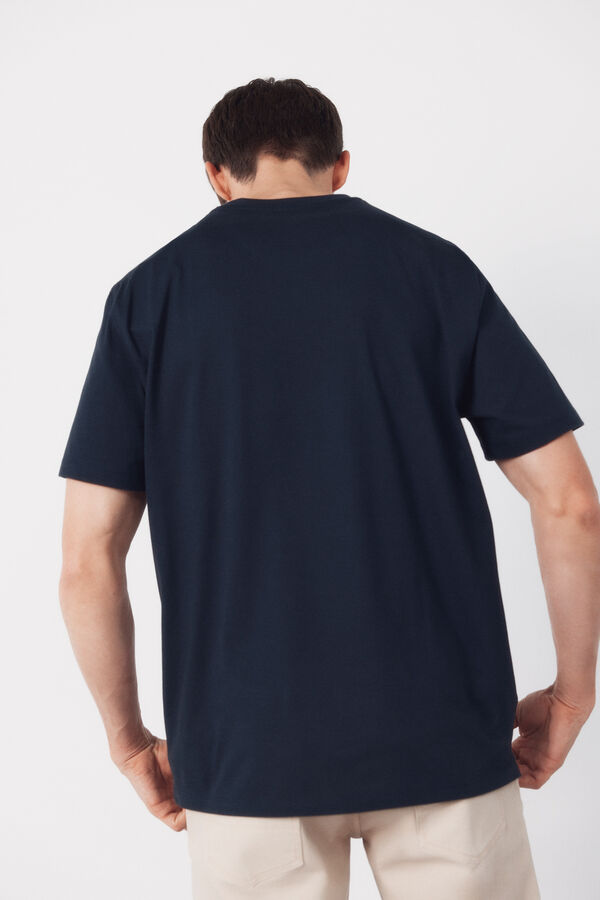 Cortefiel Camiseta b&aacute;sica Azul marino