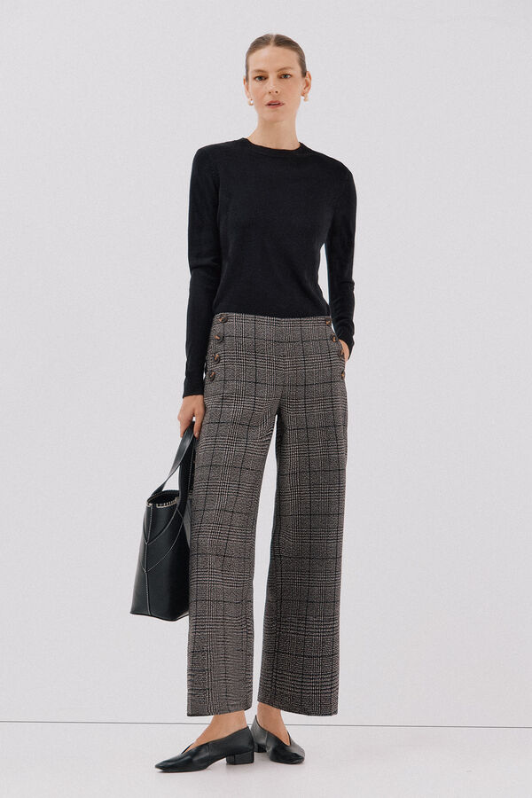 Cortefiel Cesta com costura Preto