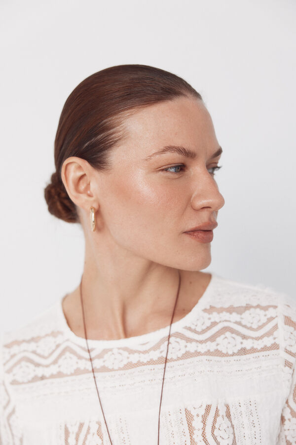 Cortefiel Top renda Branco