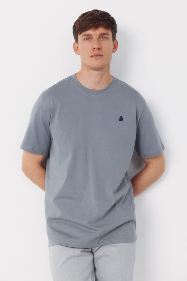 Cortefiel Camiseta b&aacute;sica Gris