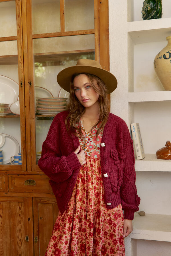 Jaase Cárdigan de punto Vino