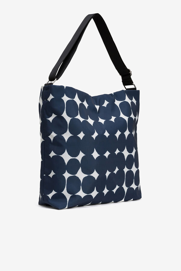 Vilanova Bolso de Hombro de Nylon Estampado Azul marino