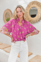 Jaase Blusa estampado floral Rosa