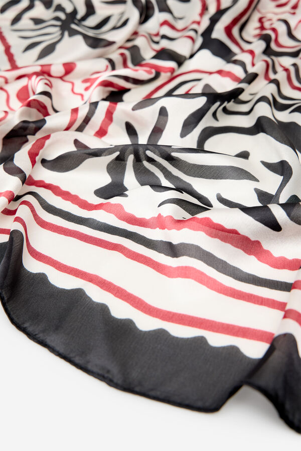 Cortefiel cachecol com estampado floral Vermelho