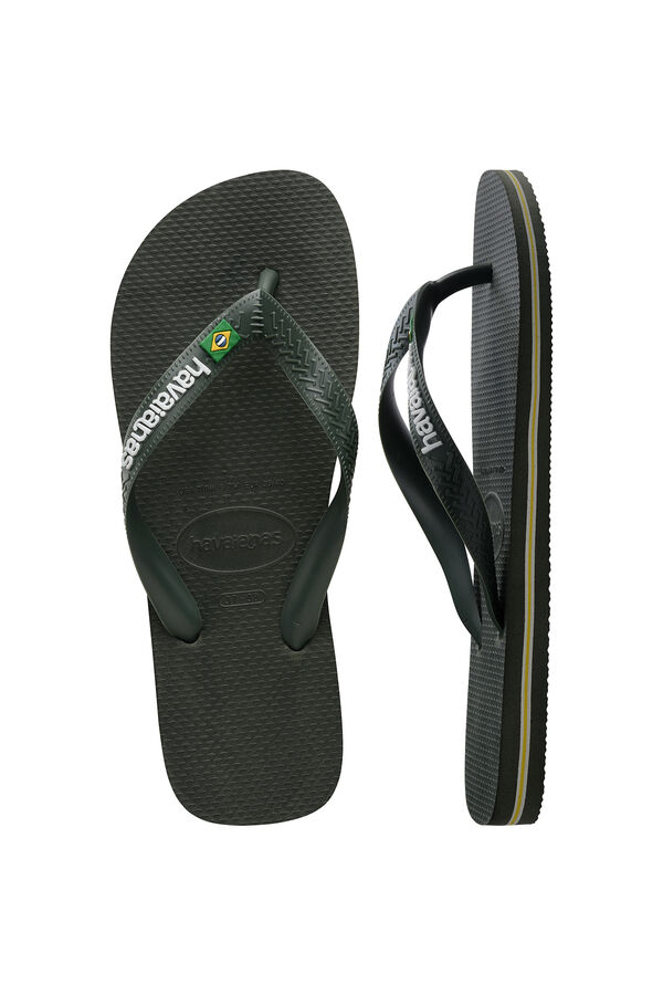 Cortefiel Havaianas Brasil logo sandals Green