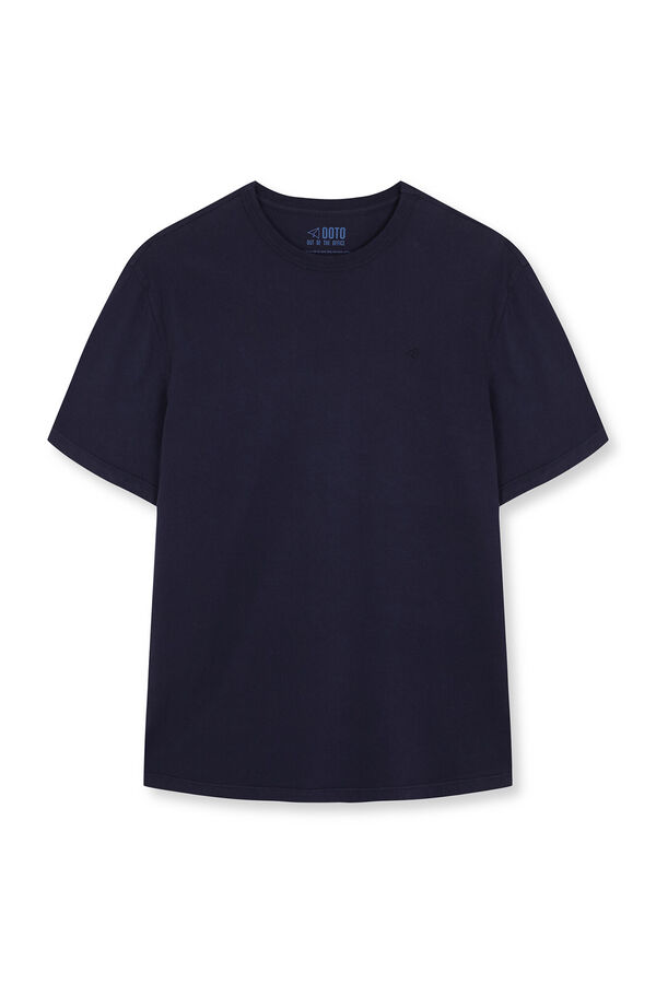 OOTO T-shirt b&aacute;sica leve Azul