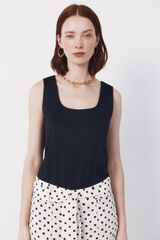 Cortefiel Top b&aacute;sico tirantes Black