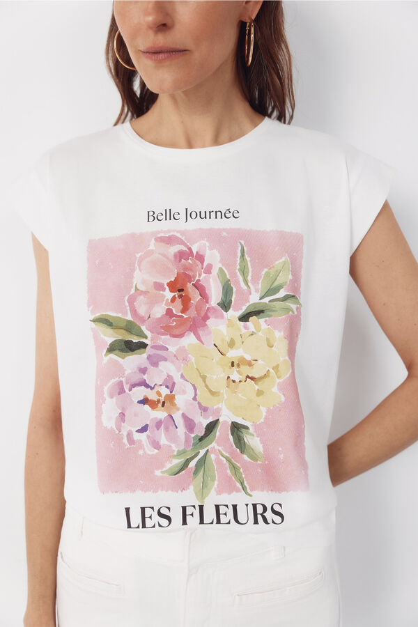 Cortefiel Camiseta estampada Multicolor