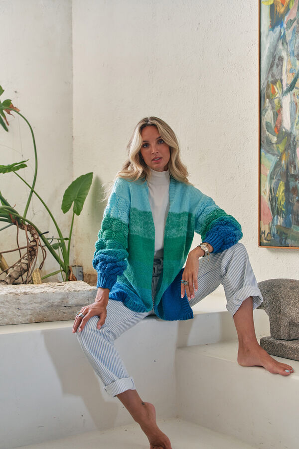 Jaase C&aacute;rdigan de punto Serenity Turquesa