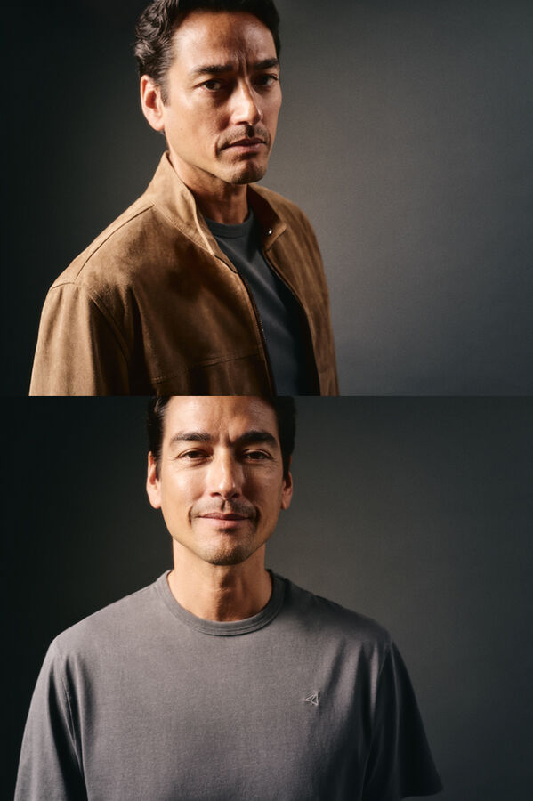 OOTO Camiseta básica con bordado avión Gris