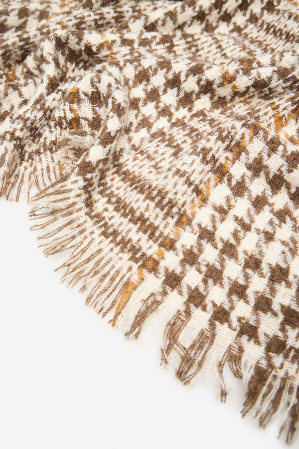 Cortefiel Bufanda cuadro harris Estampado marr&oacute;n