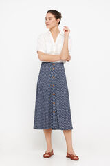 Cortefiel Midi circle skirt Printed blue