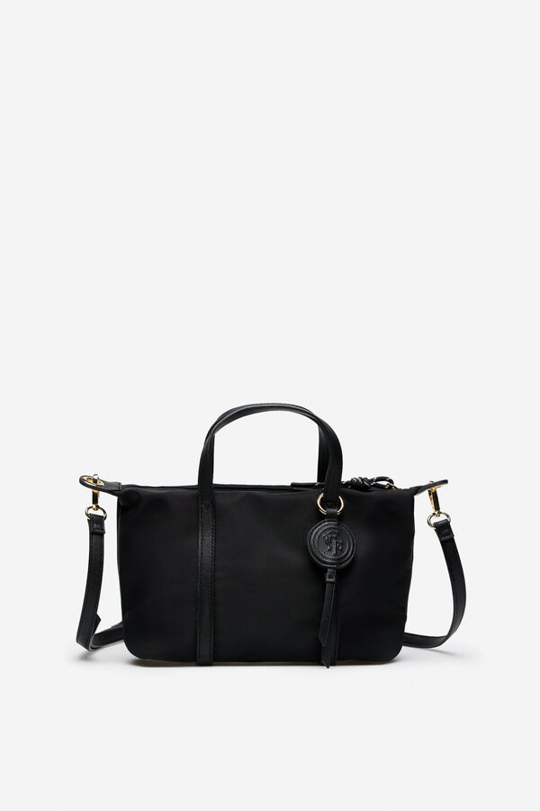 Cortefiel Basic nylon bag Black