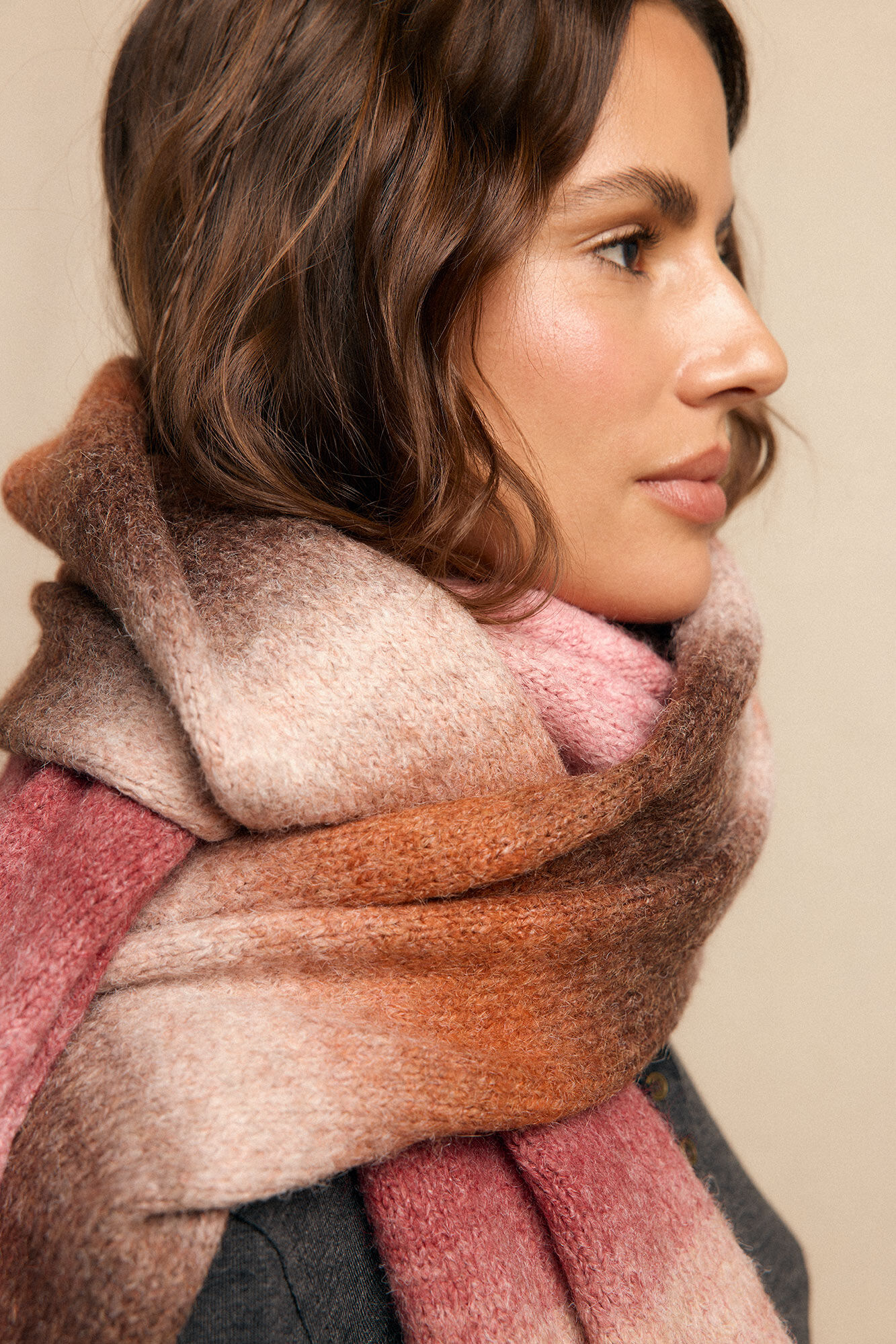 Slowlove Bufanda gruesa rayas