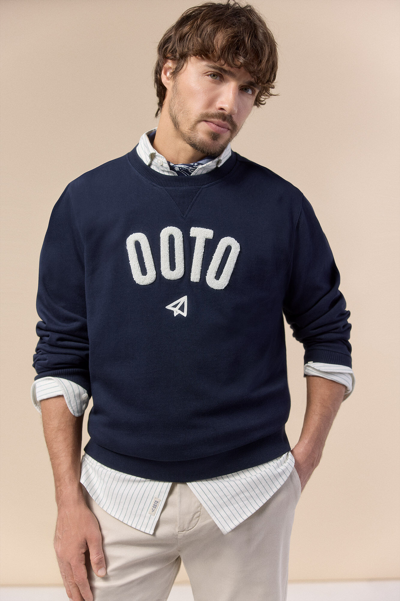 OOTO Sweatshirt logo gola redonda