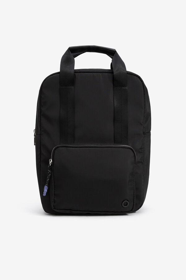 Vilanova Mochila de nylon acolchoada Preto