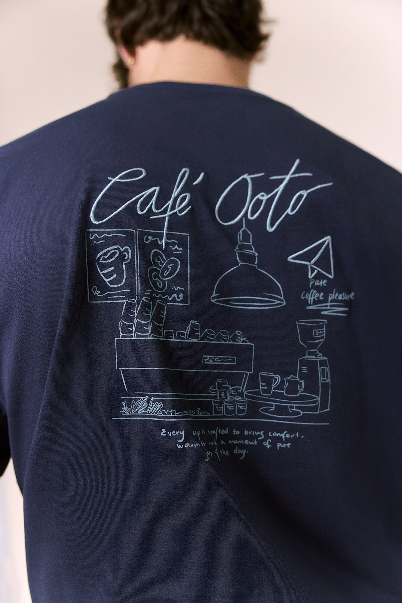 OOTO Camiseta gr&aacute;fica lavada