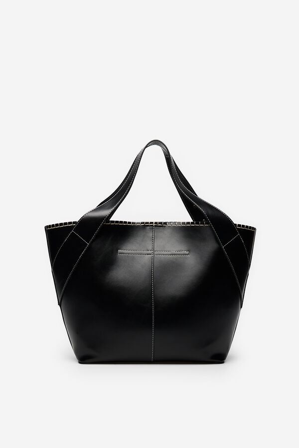 Cortefiel Cesta com costura Preto