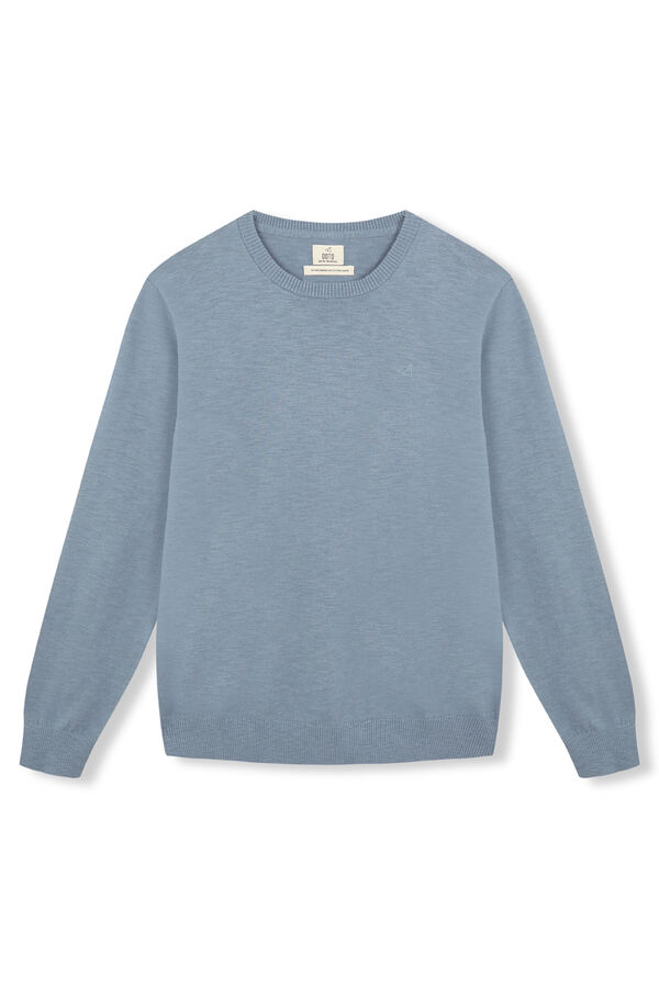 OOTO Jersey cuello redondo algod&oacute;n azul