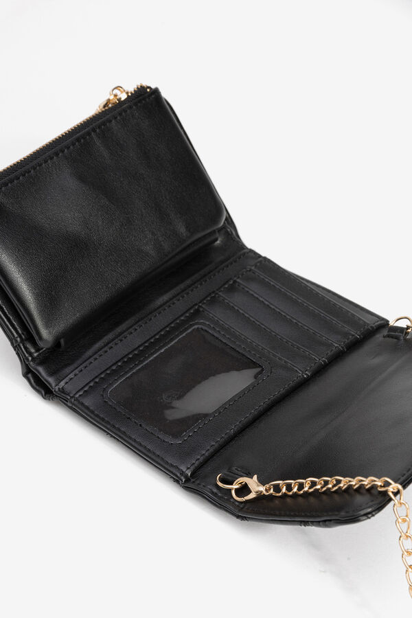 Vilanova Monedero Bandolera Acolchado Negro