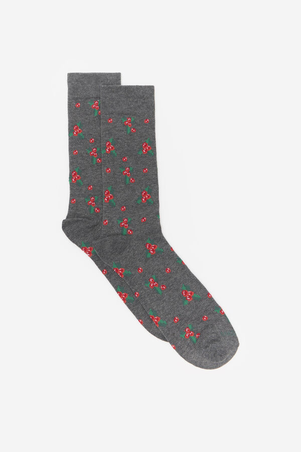 Cortefiel Calcet&iacute;n dibujo regalo Gris oscuro