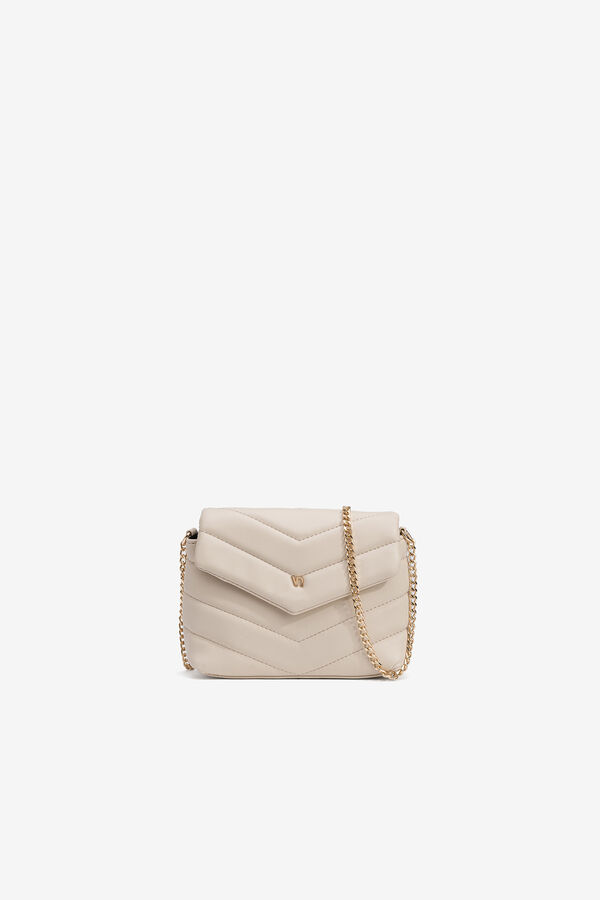 Vilanova Bolso bandolera acolchado Beige