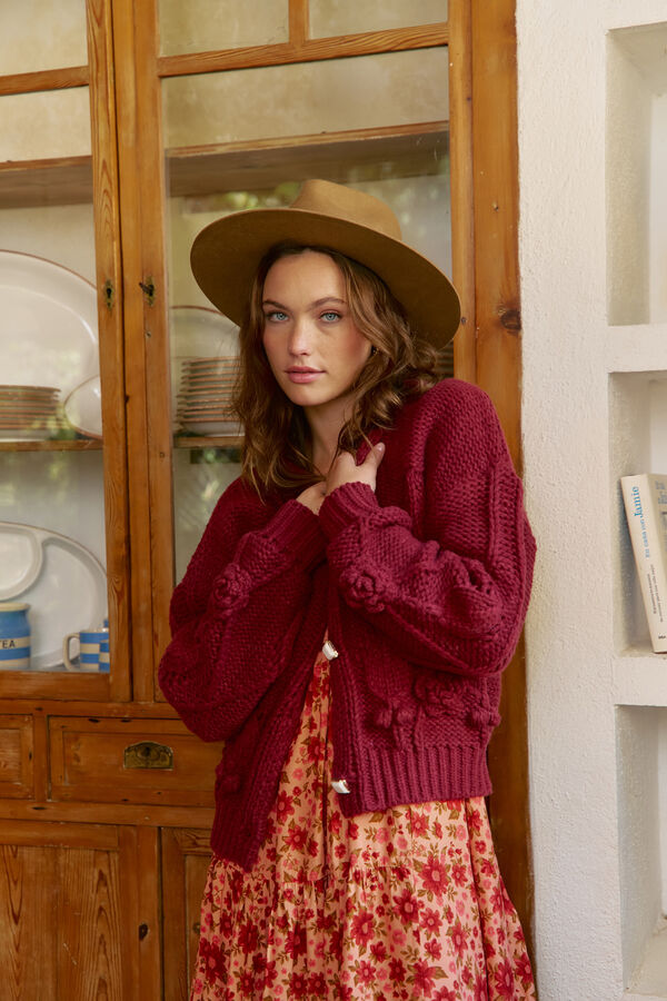 Jaase Cárdigan de punto Vino