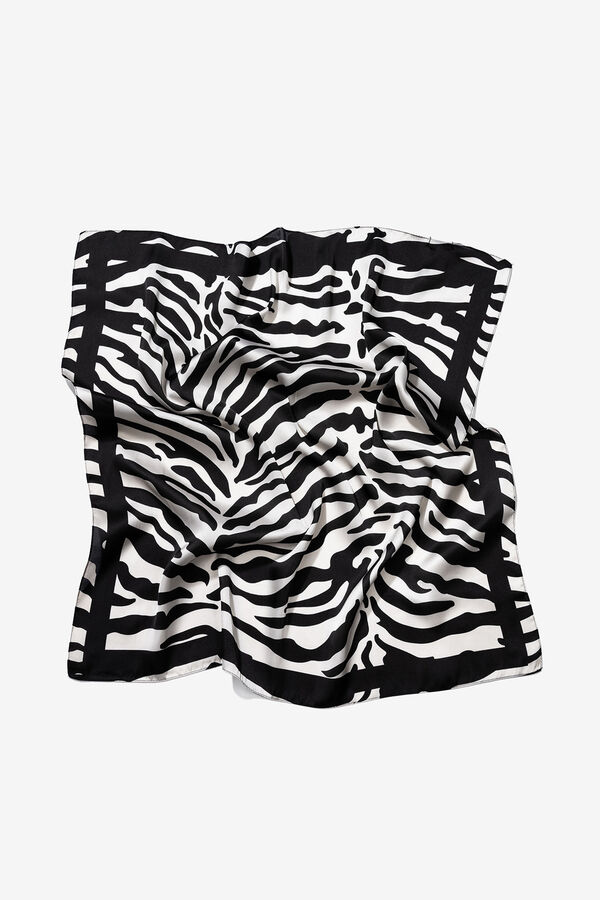 Vilanova Zebra print bandana Black