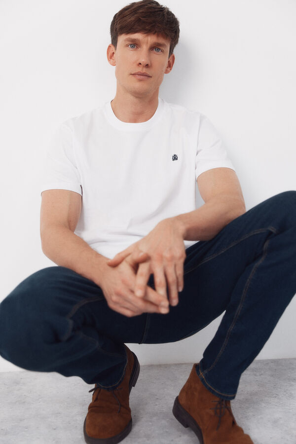 Cortefiel Camiseta b&aacute;sica Blanco