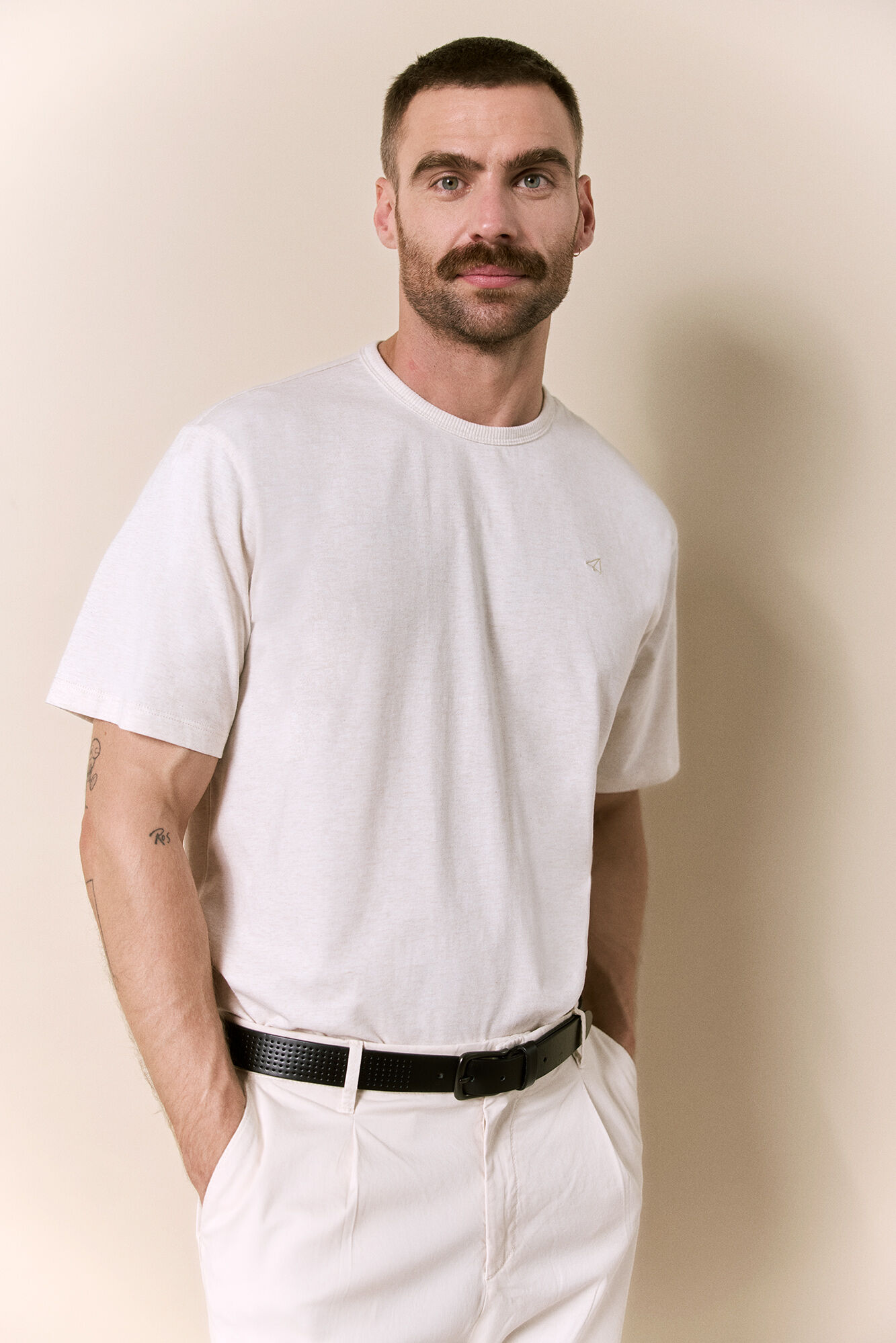 OOTO T-shirt lavada de manga curta