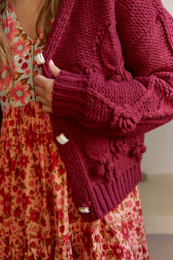 Jaase Cárdigan de punto Vino