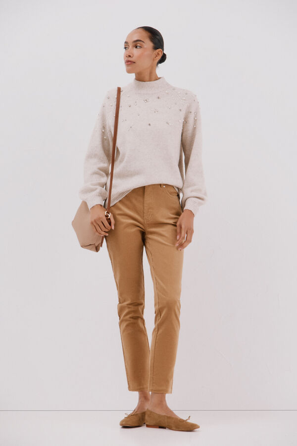 Cortefiel Bandolera nylon logo porque Brown