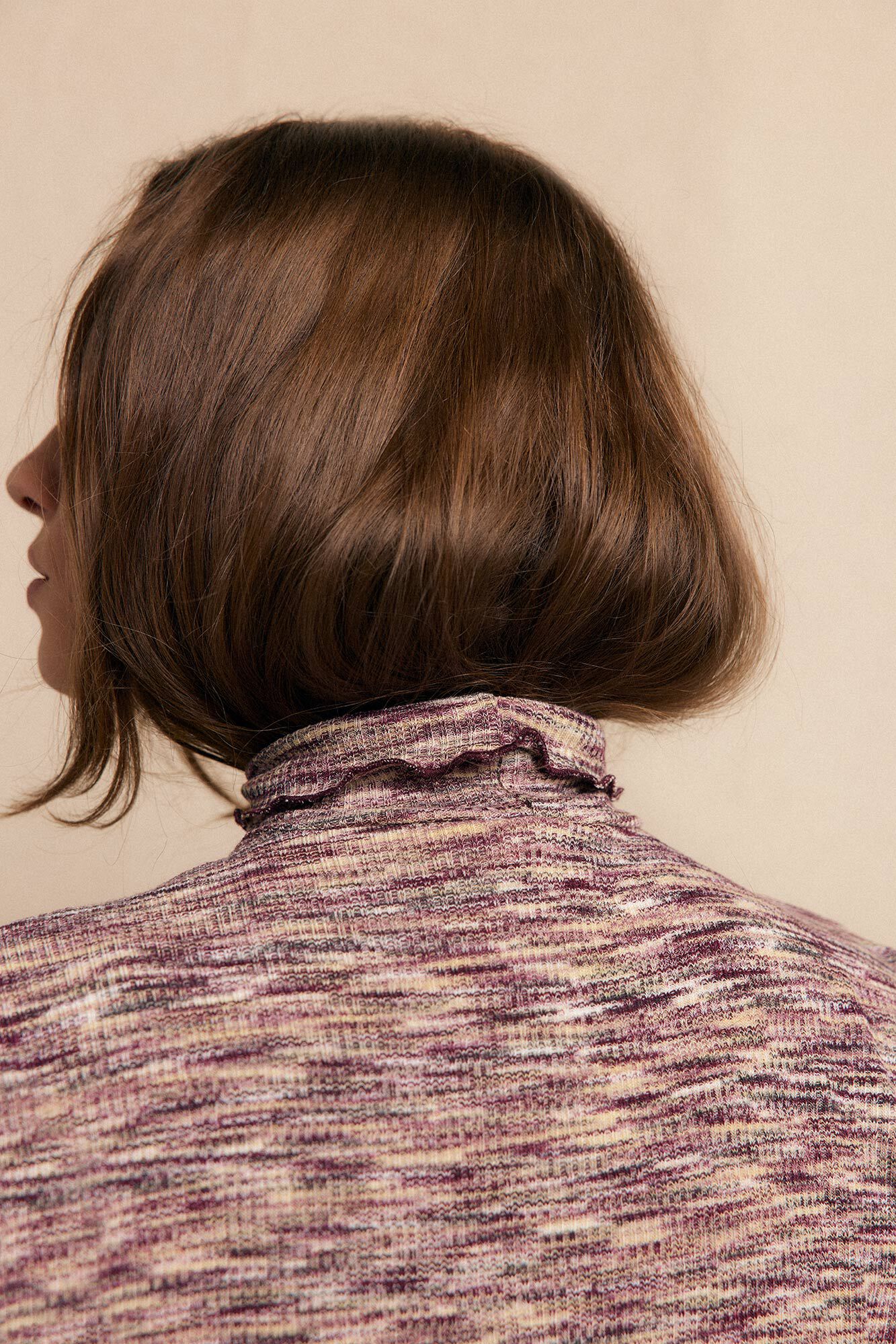 Slowlove Camiseta cuello alto melange