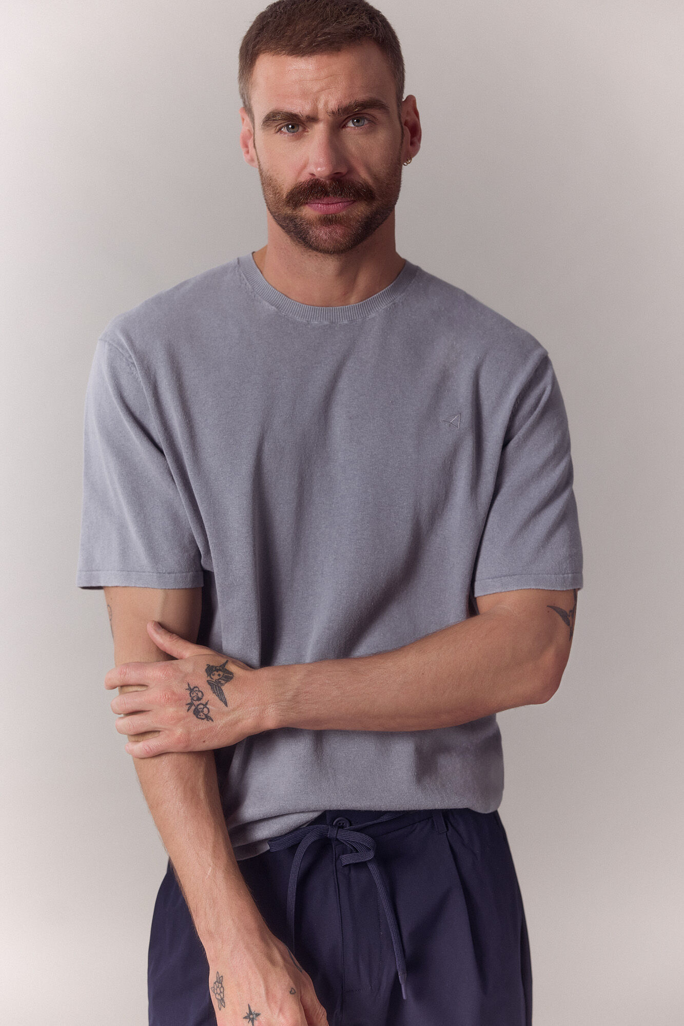 OOTO Camiseta de punto manga corta