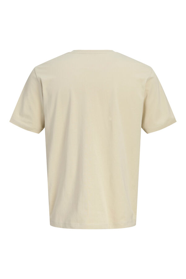 Jack & Jones Camiseta logo manga corta Beige