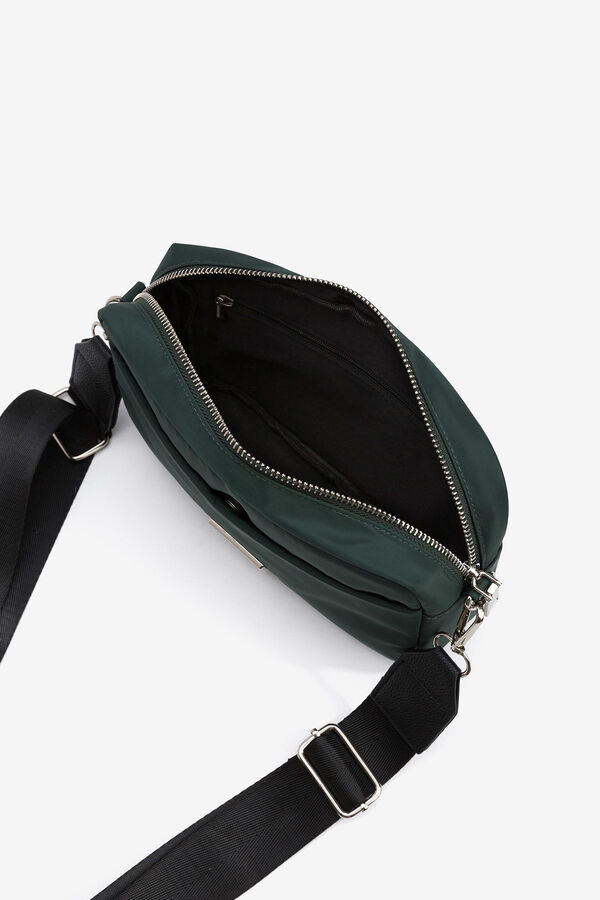 Vilanova Bolso Bandolera de Nailon Estampado Verde