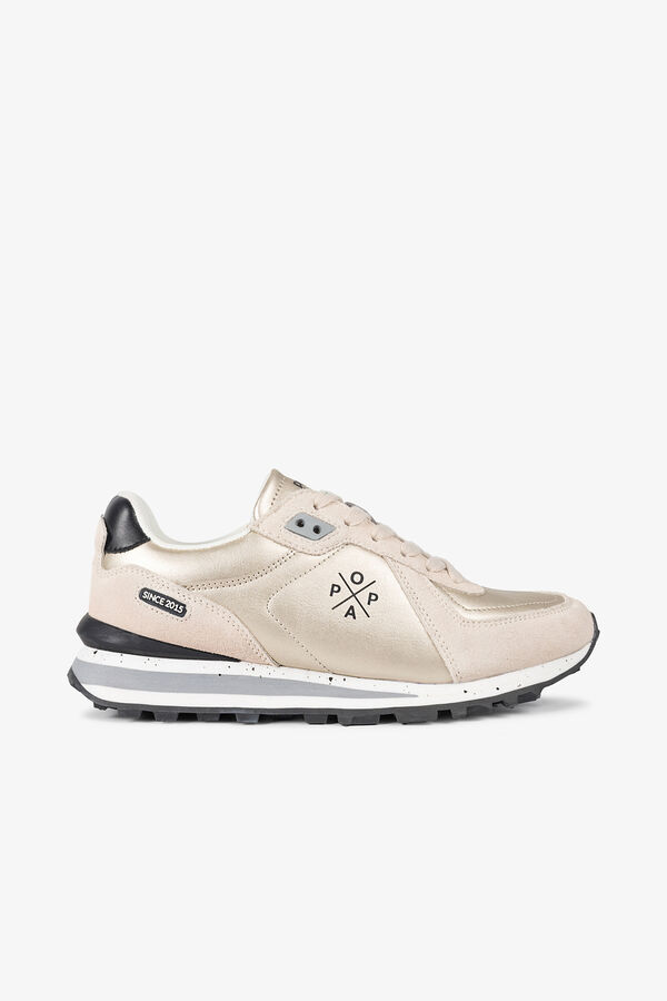 Popa Blake Laminated Women's Sport Shoe Gold