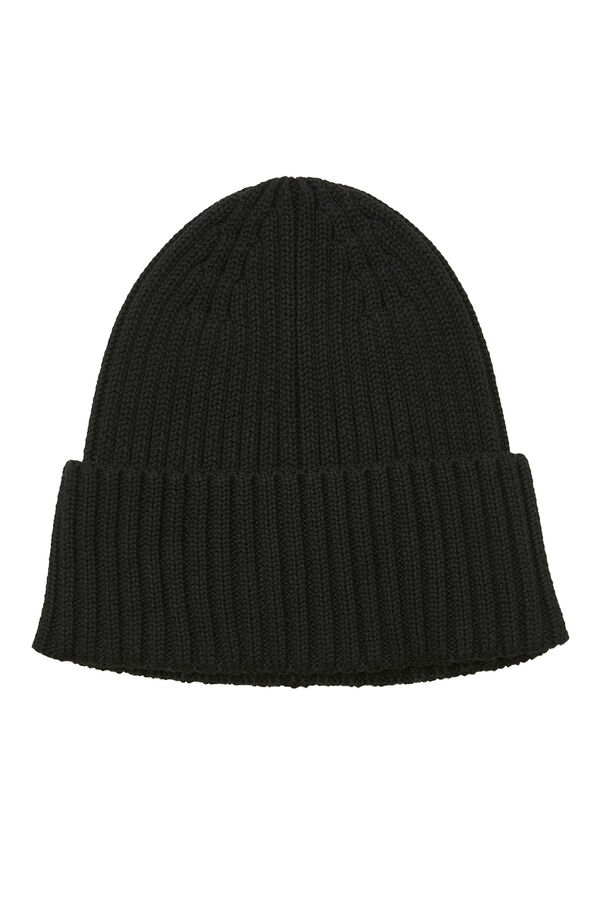 Jack & Jones Gorro punto de algod&oacute;n Negro
