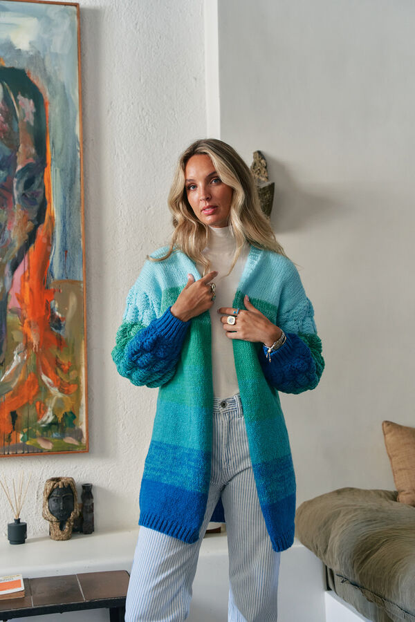 Jaase C&aacute;rdigan de punto Serenity Turquesa