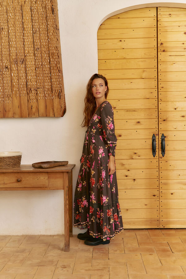 Jaase Vestido largo Sabrina estampado monarch Multicolor