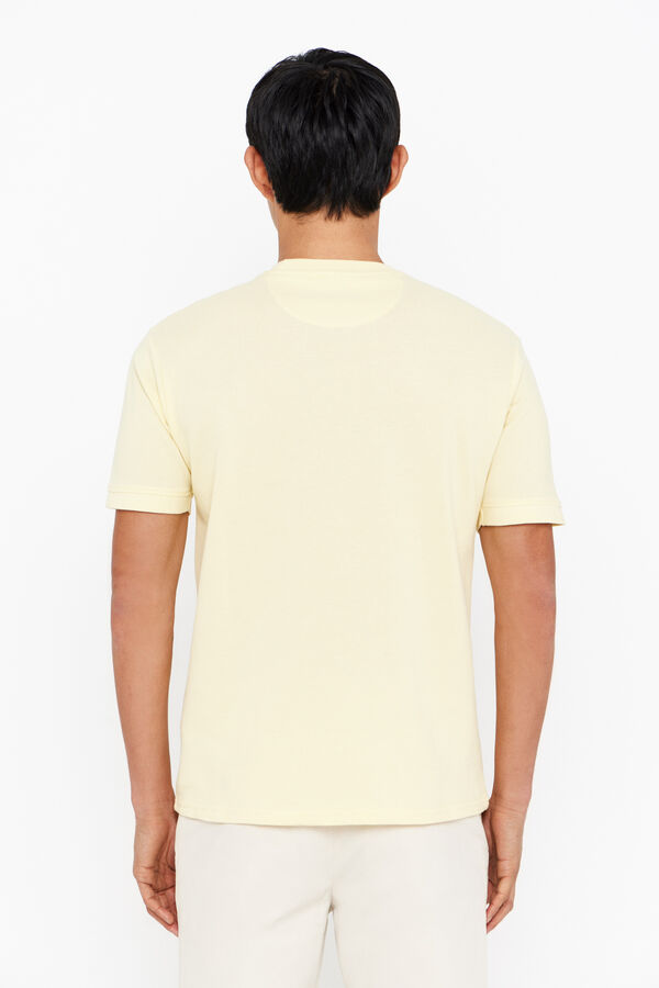 Cortefiel T-shirt básica piqué Amarelo